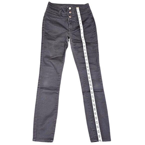 Refuge Women's Skinny Stretch High Waist Denim Jeans Size 2 Gray - Picture 6 of 8